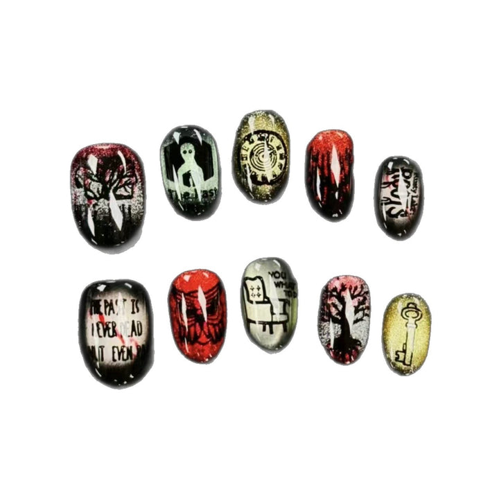 Stylish Artistic Press-On Nail Set Bowlift
