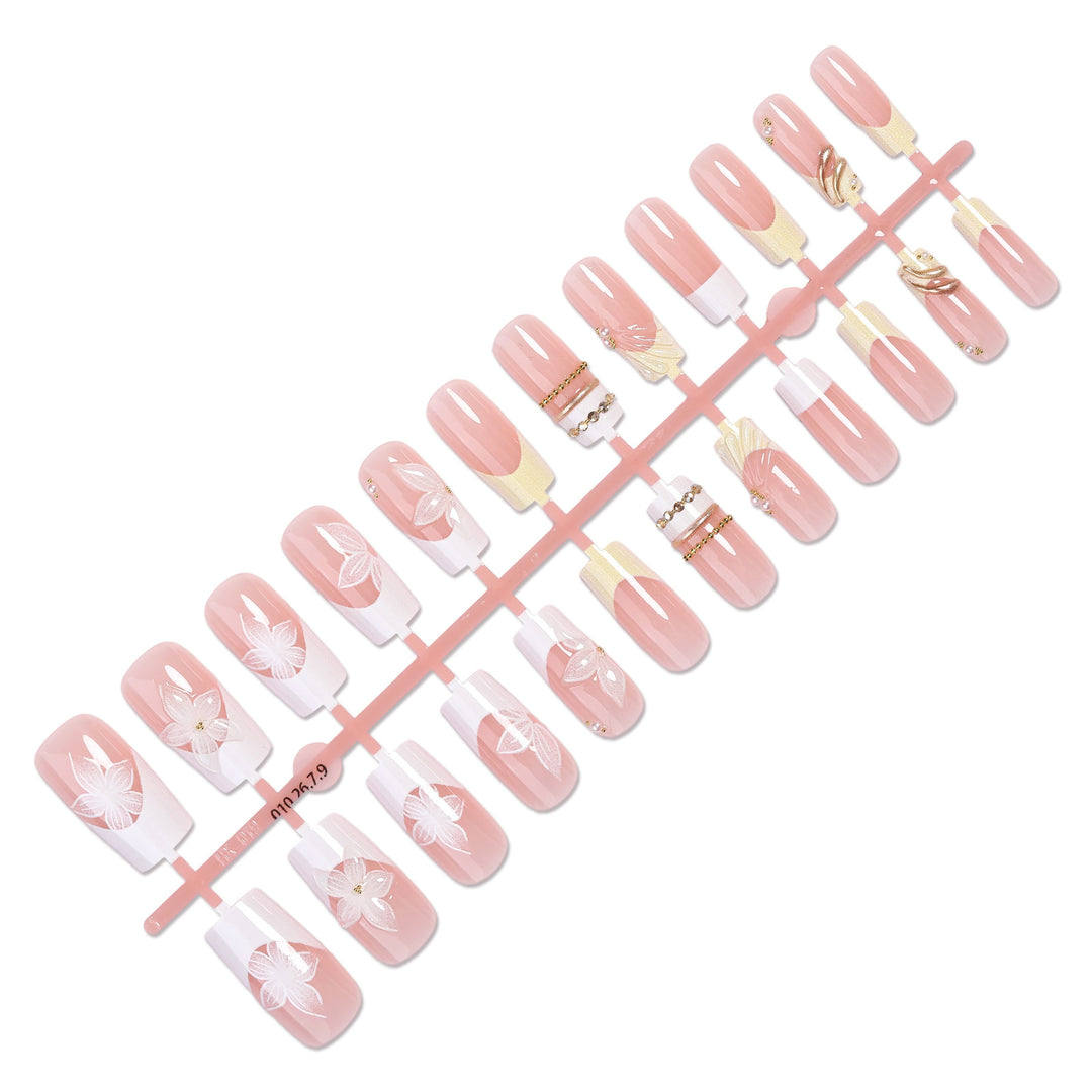 Floral Design Press-On Nails Kit Bowlift