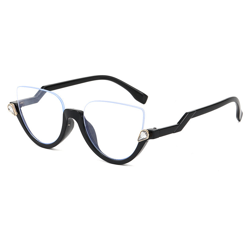 Ladies Cat-Eye Sunglasses with Glamorous Stone Accents Bowlift