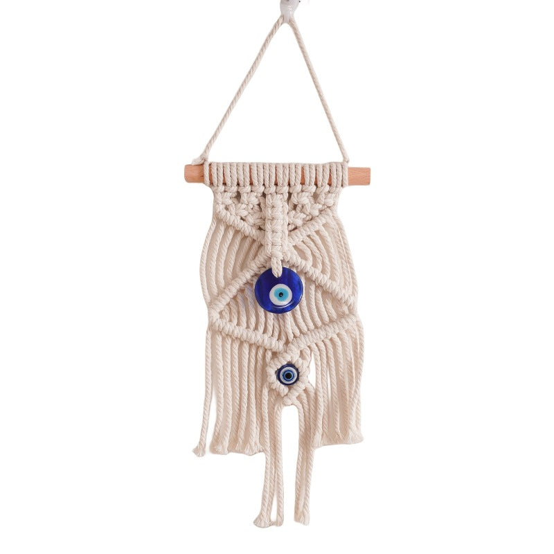 Macrame Wall Decor with Protective Evil Eye Bowlift