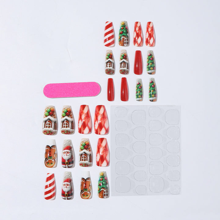 Creative nail art set with Christmas designs Bowlift