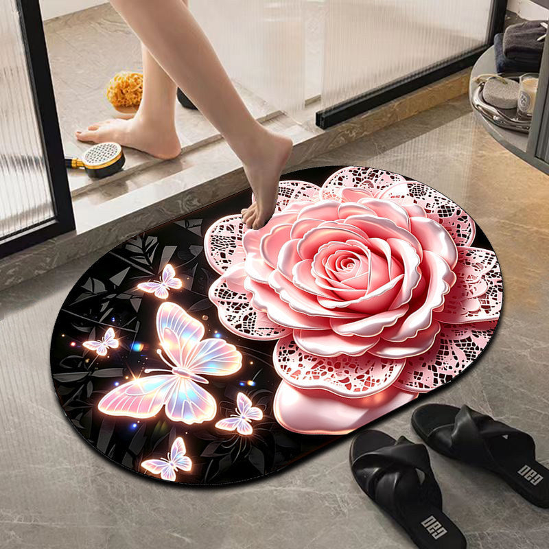Floral Embellished Area Rug