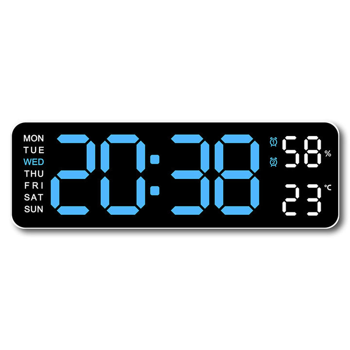Digital wall clock with temperature and humidity display Bowlift
