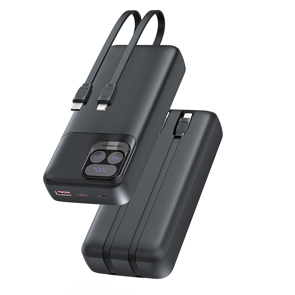 Power bank with dual charging cable and fast charging function Bowlift