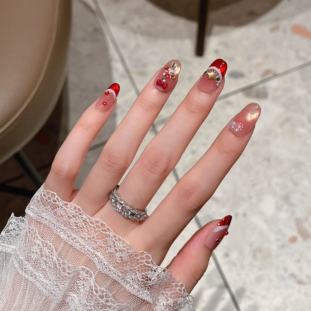 Themed Decorative Press-On Nail Art Bowlift