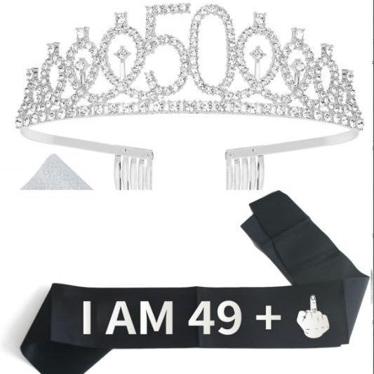Ladies Glittering Crown with Swarovski Stones Bowlift