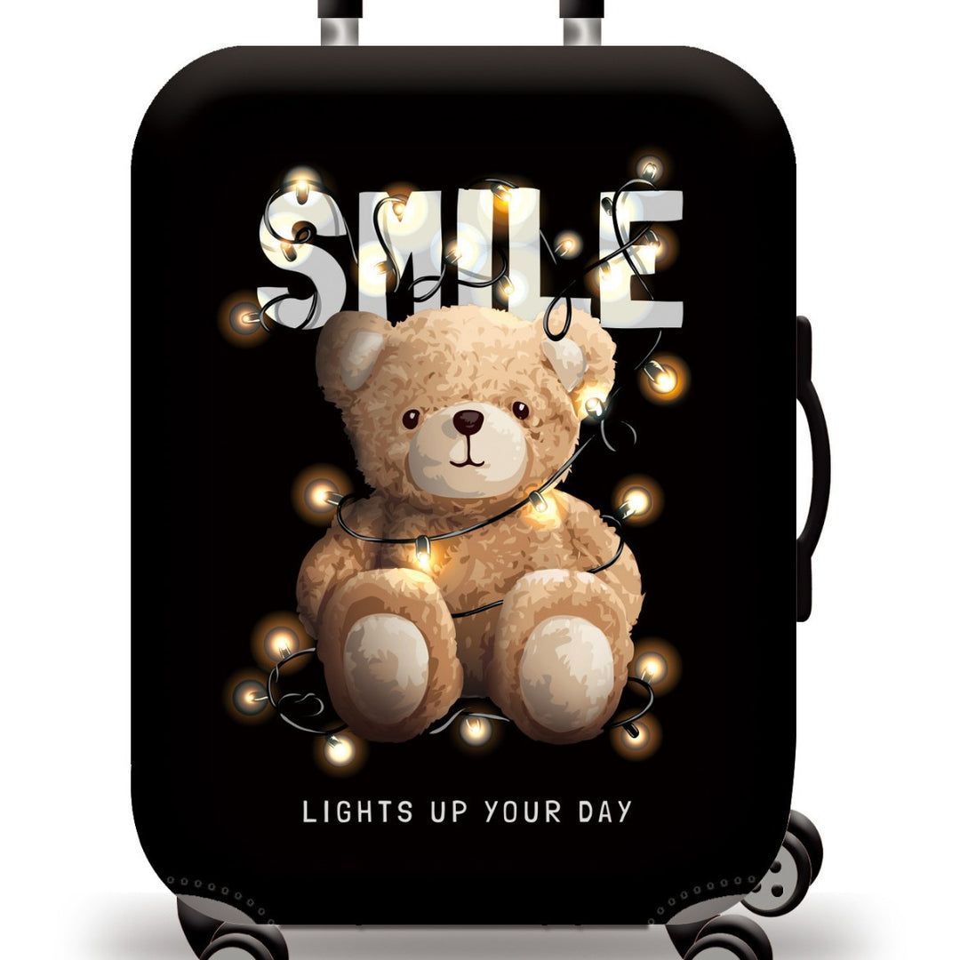 Unisex nan Kids Trolley Suitcase with cute teddy bear design, hard shell, telescopic handle and four swivel wheels Bowlift