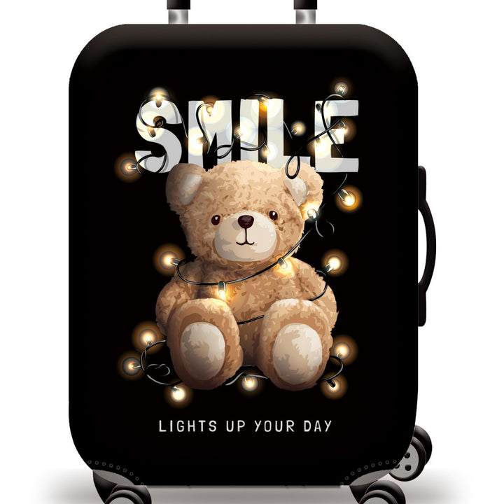Unisex nan Kids Trolley Suitcase with cute teddy bear design, hard shell, telescopic handle and four swivel wheels Bowlift