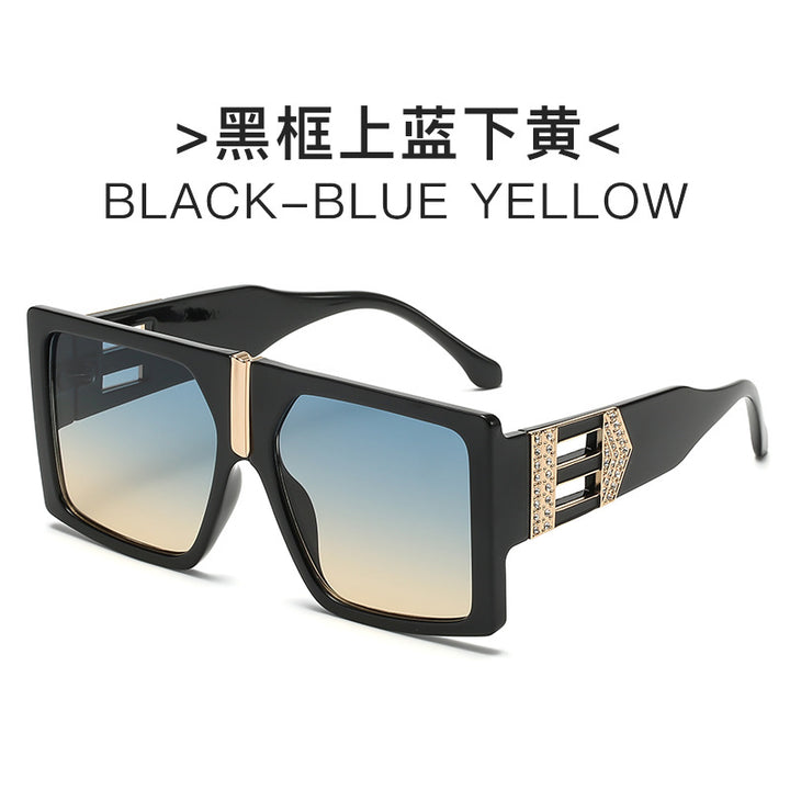 Ladies elegant rectangular sunglasses with glamorous embellishments Bowlift