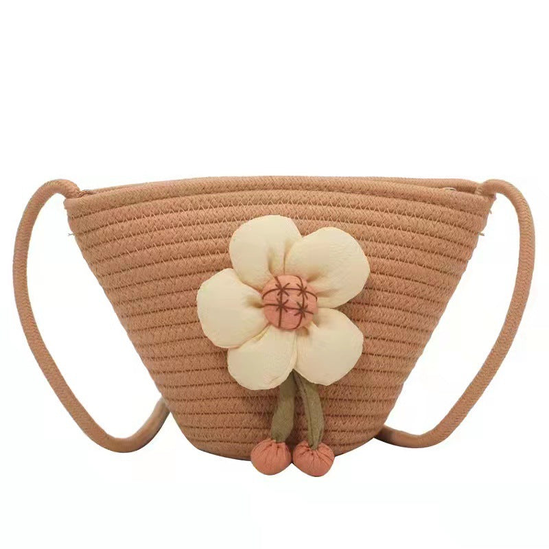 Flower-embellished shoulder bag Bowlift