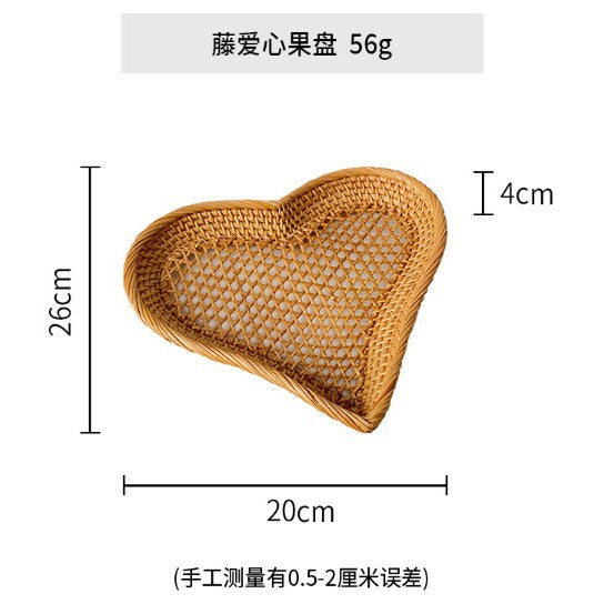 Women heart-shaped rattan basket Bowlift
