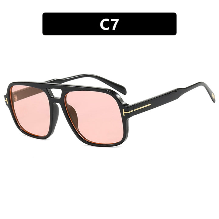 Women's trendy sunglasses with square frame and polarizing yellow lenses Bowlift