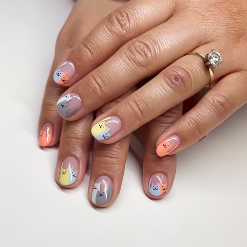 Elegant Heart-Designed Press-On Nail Tips Bowlift