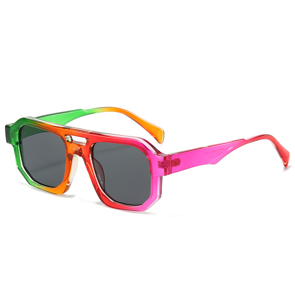 Fashion-Forward Geometric Oversized Sunglasses Bowlift