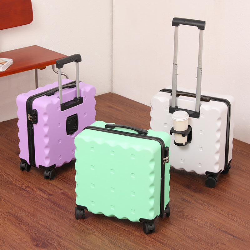 Innovative Beverage Holder Rolling Luggage Bowlift