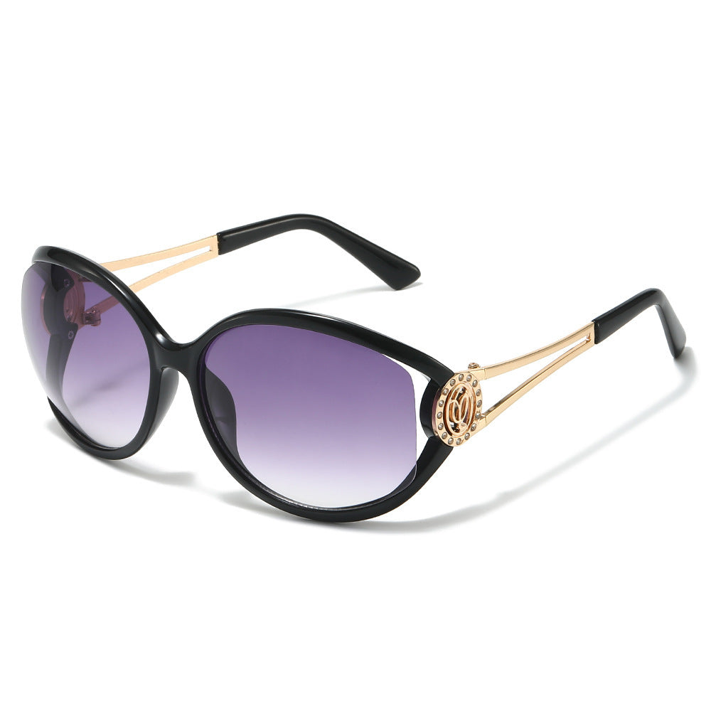 Designer Cat-Eye Sunglasses with Gold Accent Details Bowlift