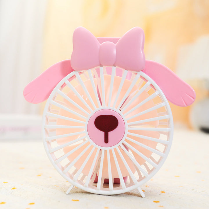 Ladies Portable Hand Fan with Cute Design Bowlift