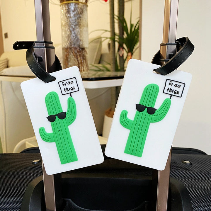 Fun Cactus-Themed Luggage Tag Bowlift