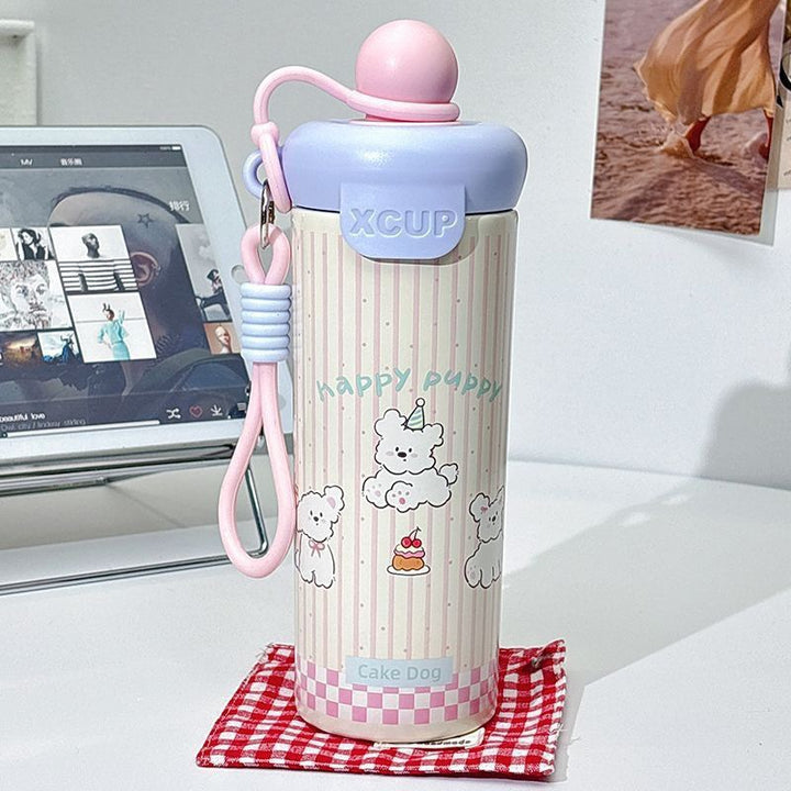 Ladies Animated Drinking Bottle with Sealing System Bowlift