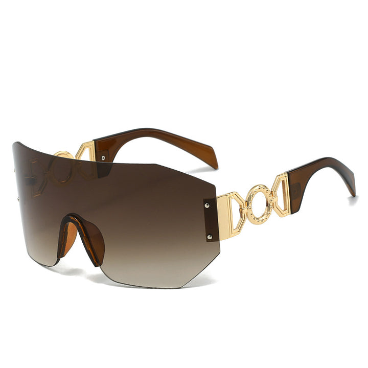 Fashion Statement Wide-Brim Shield Sunglasses Bowlift