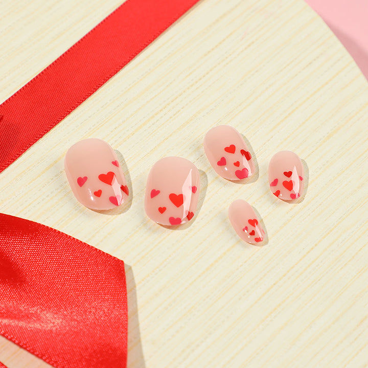 Artistic Nail Art with Heart Motif Bowlift