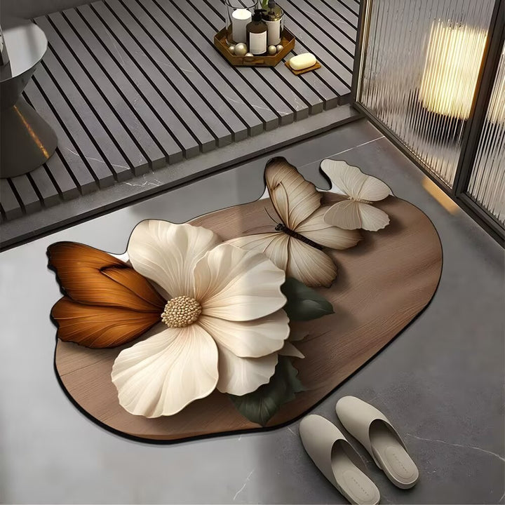 Decorative Butterfly Bath Mat Bowlift