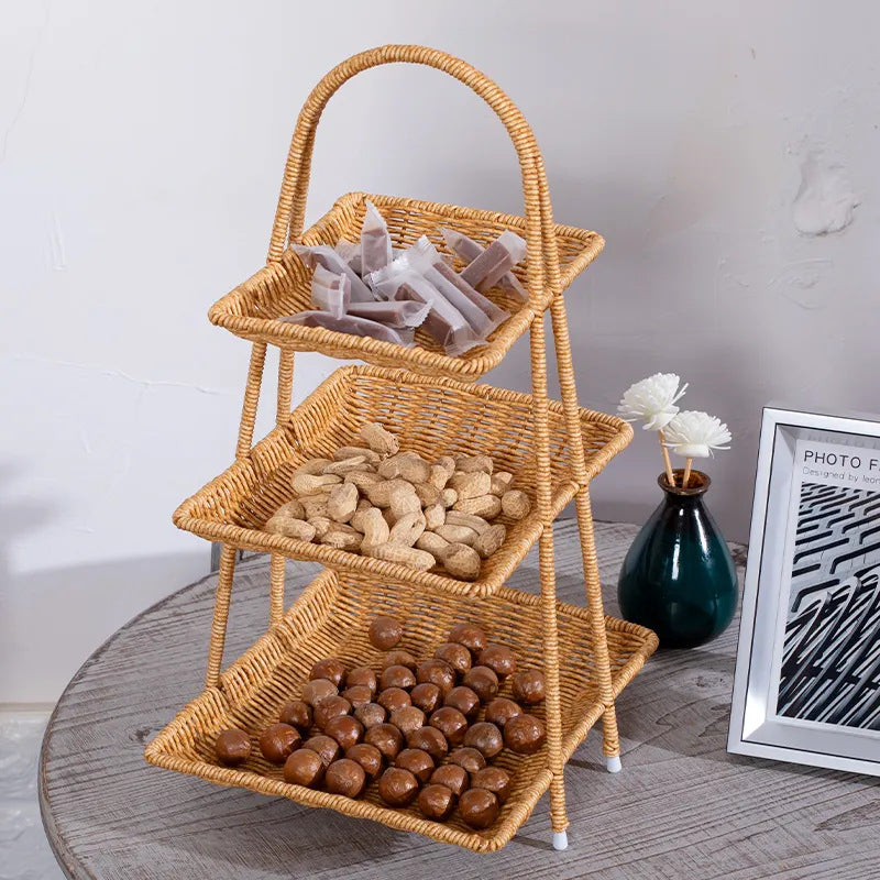 Handcrafted Woven Serving Basket Bowlift