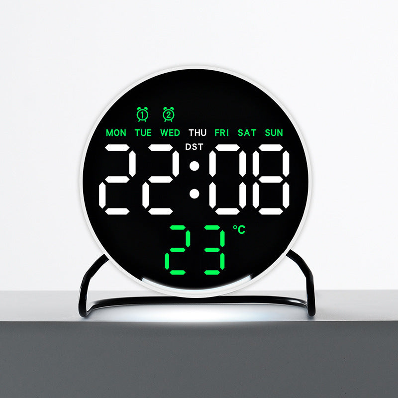 Digital alarm clock with temperature and calendar display Bowlift