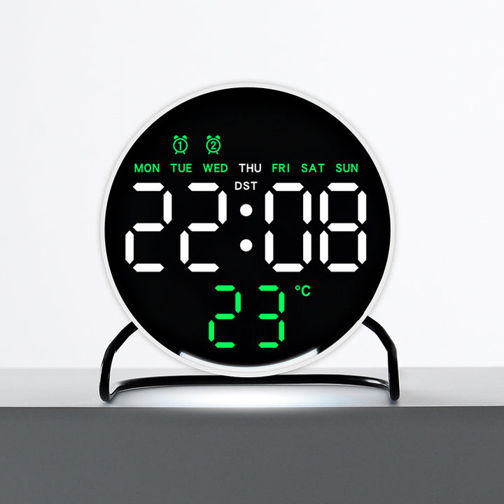 Digital alarm clock with temperature and calendar display Bowlift