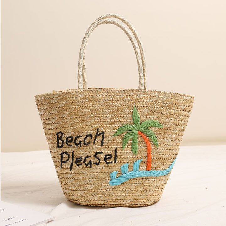 Beach linen bag with personalized embroidery Bowlift