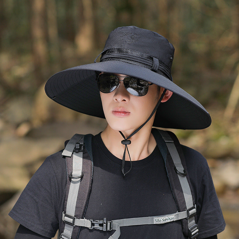 o Wide Brim Hiking Hat with UV Protection and Adjustable Chin Strap Bowlift