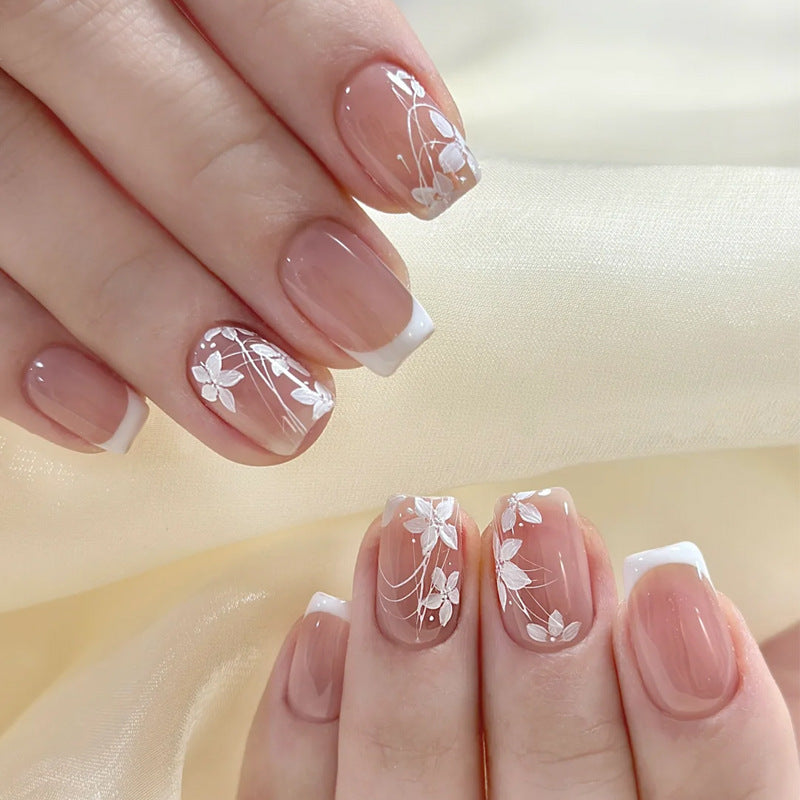 Iridescent Press-On Nail Set Bowlift