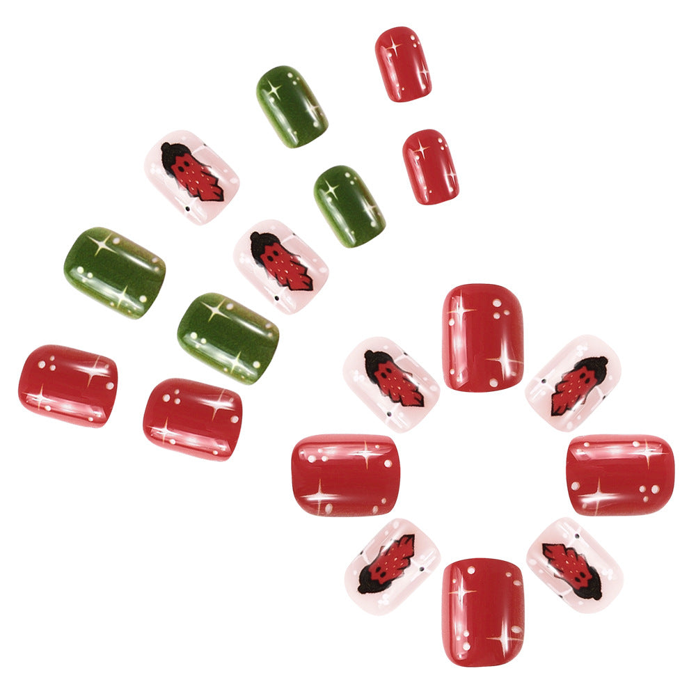 Holiday-Inspired Press-On Nail Art Bowlift