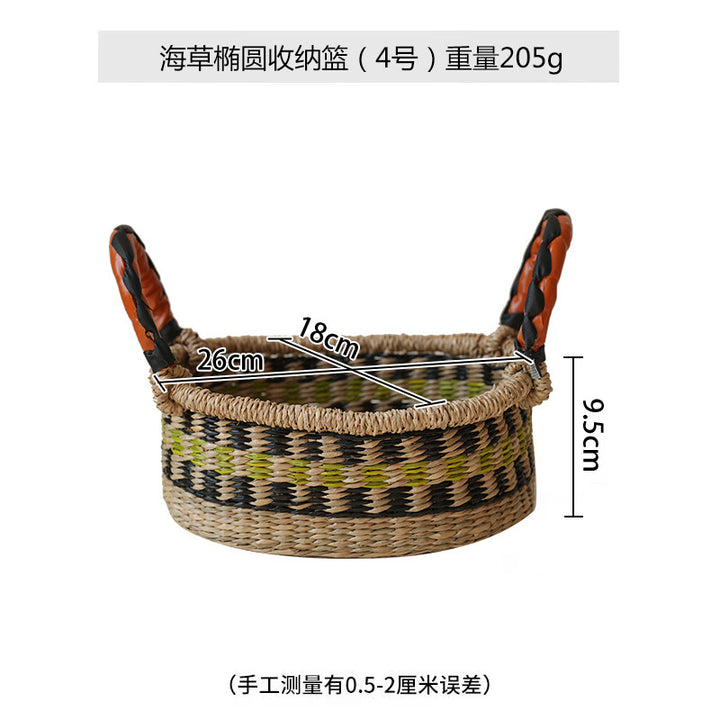 Women handwoven basket with colorful accents Bowlift