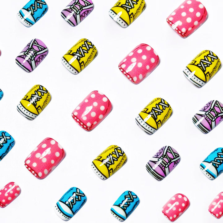 Fun Sneaker-Themed Nail Art Bowlift