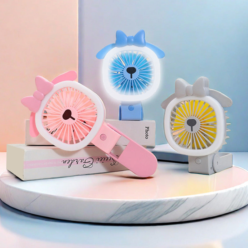 Women's Portable Handheld Fan with Cute Animal Design Bowlift