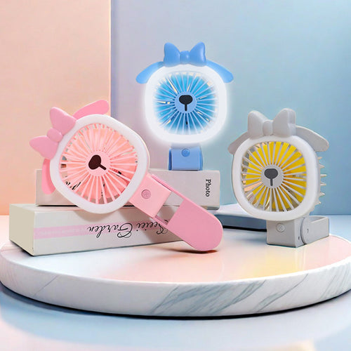 Creative handheld fan with USB connection and cute design Bowlift