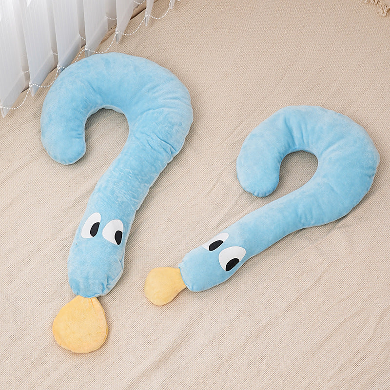 Plush Ergonomic Question-Mark Travel Neck Pillow Bowlift