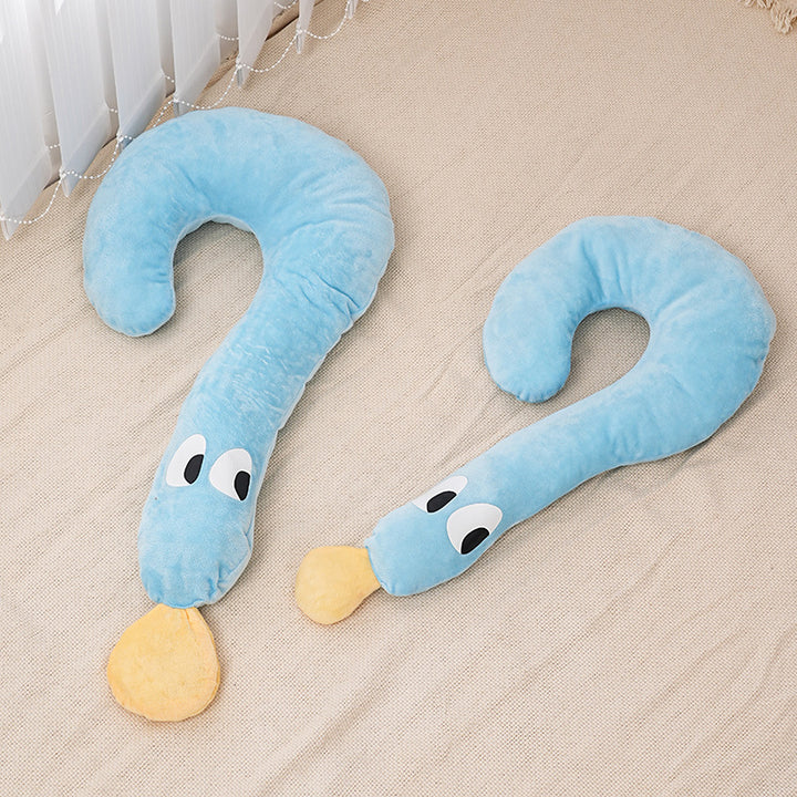 Plush Ergonomic Question-Mark Travel Neck Pillow Bowlift