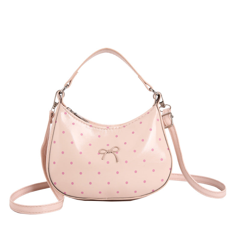 WoCharming Polka Dot Crossbody Handbag Bowlift