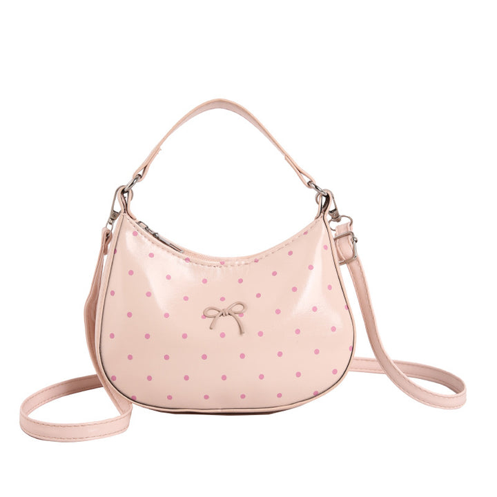 WoCharming Polka Dot Crossbody Handbag Bowlift
