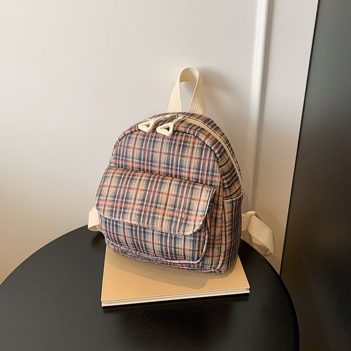 Compact Striped Mini Backpack
