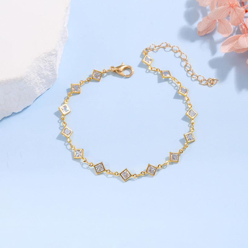 Elegant Glass Chain Bracelet Bowlift