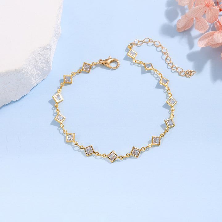 Elegant Glass Chain Bracelet Bowlift