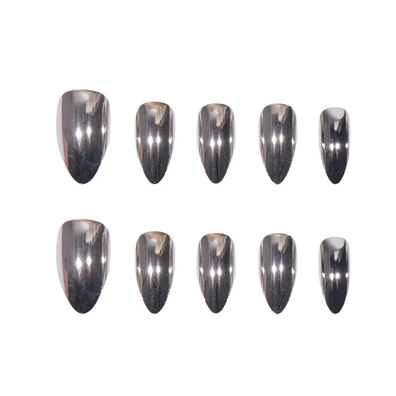 Long Pointed Press-On Nails with High Gloss Finish Bowlift