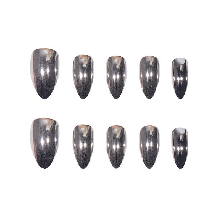 Long Pointed Press-On Nails with High Gloss Finish Bowlift