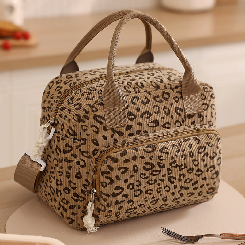 Insulated Leopard Print Lunch Bag Bowlift