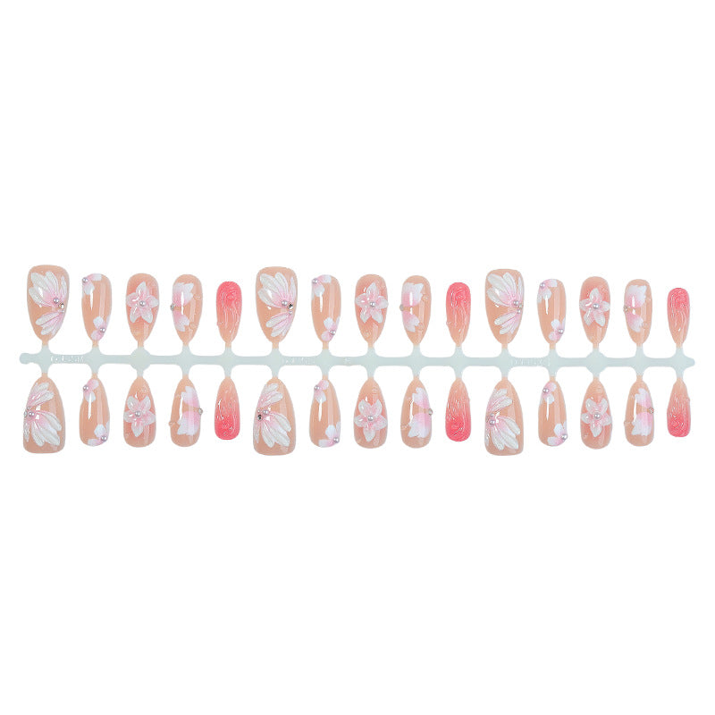Floral Embellished Press-On Nails Bowlift