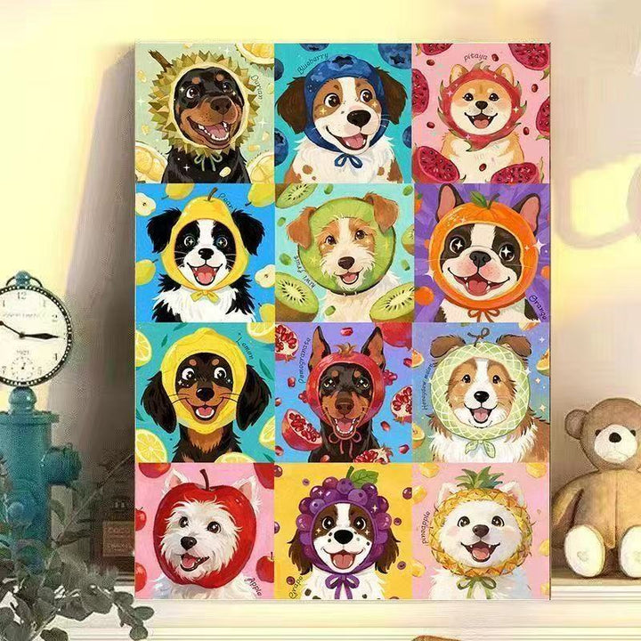 Whimsical Dog Portrait Wall Art Bowlift