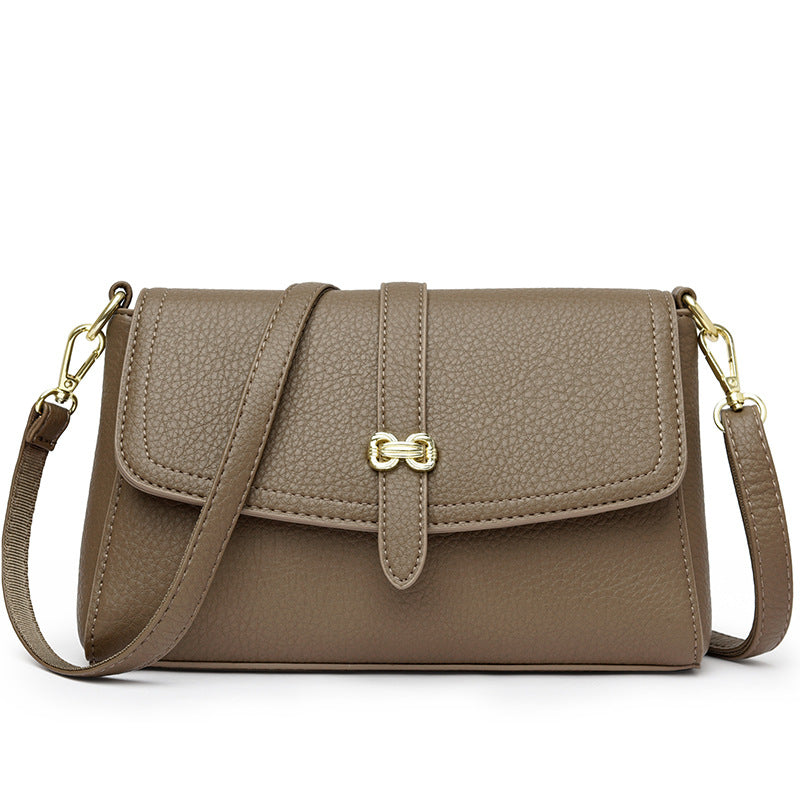 Elegant Faux Leather Crossbody Bag Bowlift